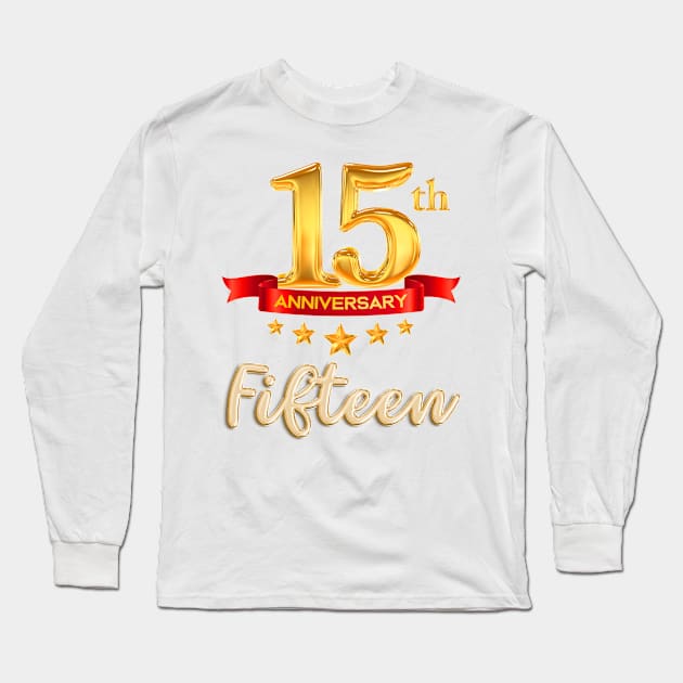 Letter Number 15 fifteen birthday Long Sleeve T-Shirt by khider